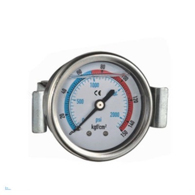 Contractors Pressure Gauge with Stainless Steel Case U-Clamp