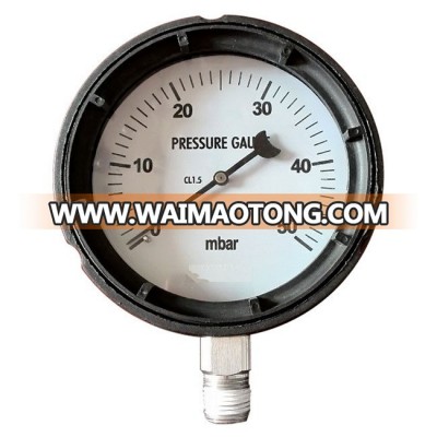 High quality polypropylene case bottom mounting process pressure gauge