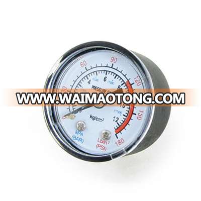 Dual Dial Thread Diameter 9mm Air Compressor 0-180 PSI Pressure Gauge