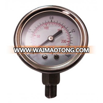 100% Inspection Dry Bourdon Tube Measuring Instruments Air Pressure Gauge