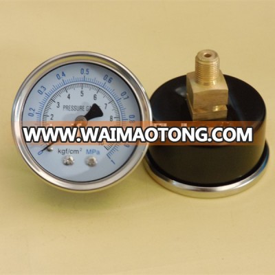 Hydraulic Black Metal Air Pneumatic Pressure Gauge Manometer