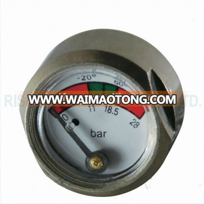 Dual Scale 28bar Pressure Gauge for Fire Extinguisher Use