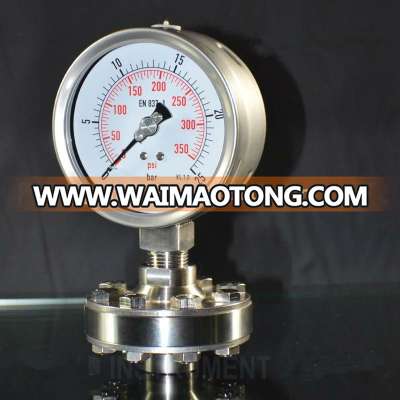 350psi 25bar Threaded Diaphragm Seal PN 250 Pressure Gauge