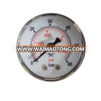 50mm PC Window All Stainless Steel Case Medical Oxygen 0-60bar/psi Pressure Gauge