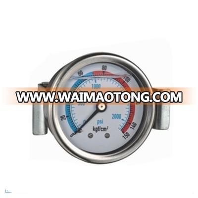 2016 Normal 50mm Back Connection U-clamp Bouden Tube Anti-Vibration 0-150kgf/psi Oil Filled Pressure Gauge