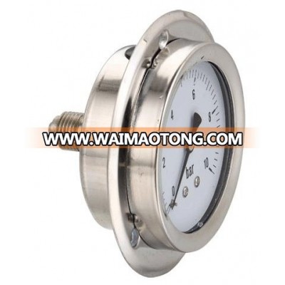 Latest 0-10bar with Front Flange ALL SS Dry Low Pressure Gauge