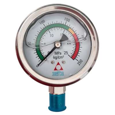 Full Stainless Steel Fillabe Vacuum Pressure Gauge